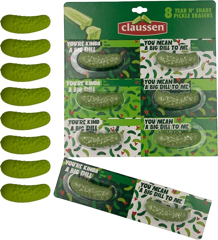 Claussen Pickles Erasers Inspirational Students 3 Packs